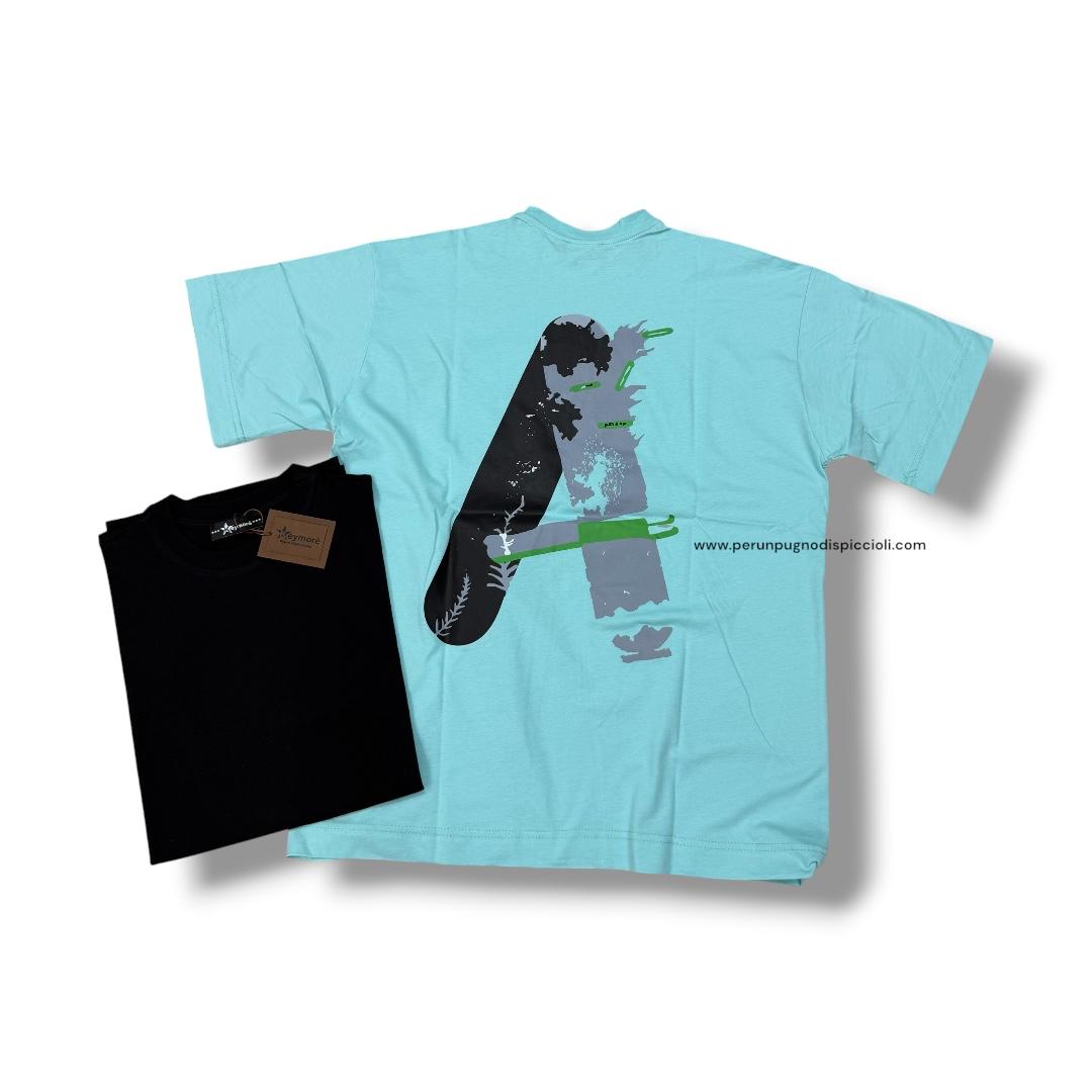 T-Shirt KeyMore art: stampa A su dietro