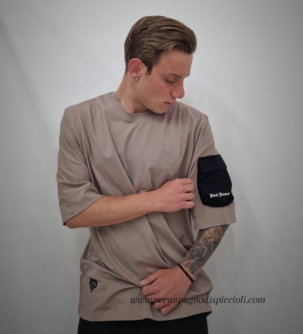 T-shirt Paul Diamond con taschino sulla manica
