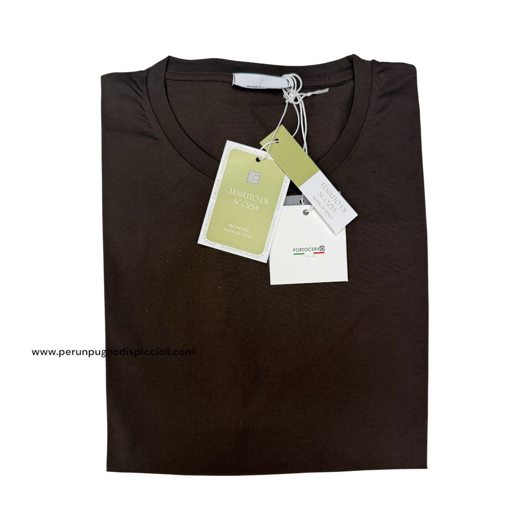 T-Shirt Portocervo filo di scozia over