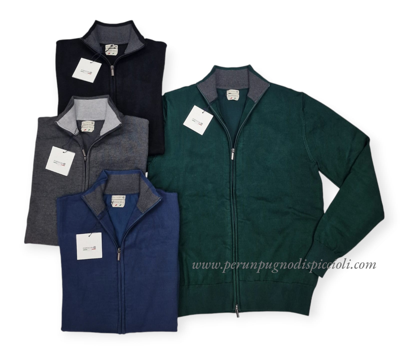 Maglioncino Portocervo zip intera art: buro