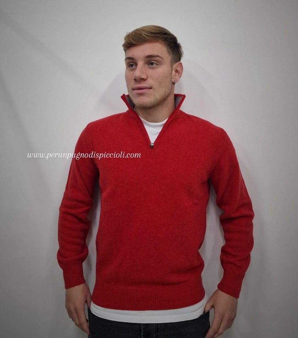 Maglioncino Portocervo mezza zip