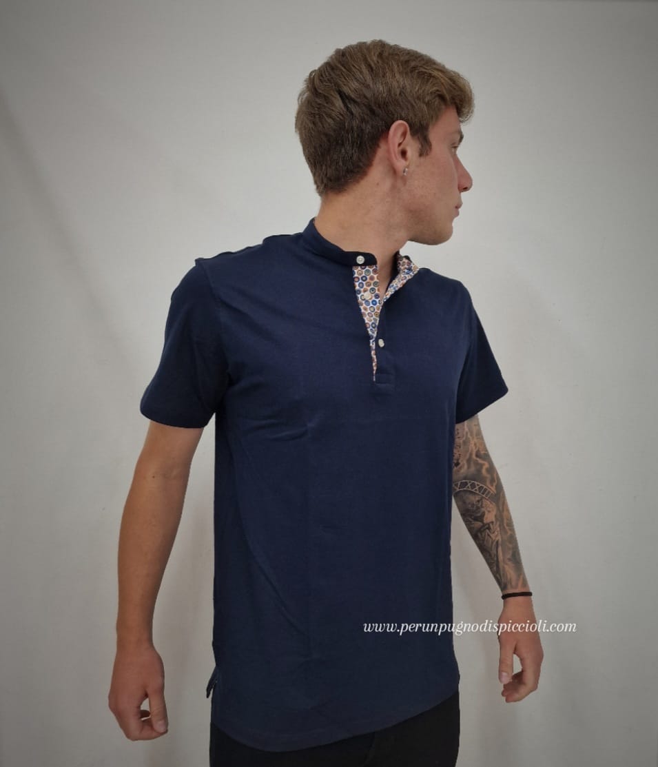 Polo portocervo collo a serafino basic art:276