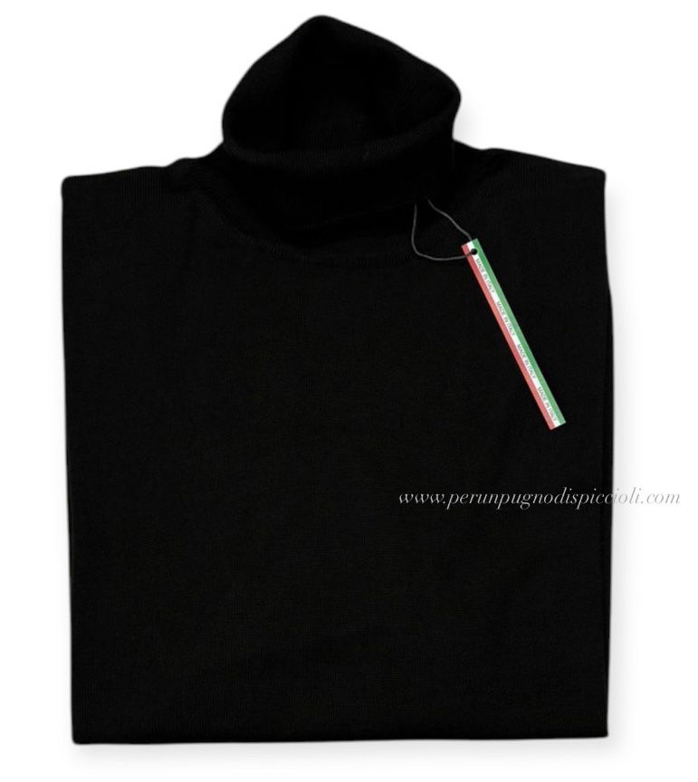 Maglioncino collo alto Portocervo in lana merino