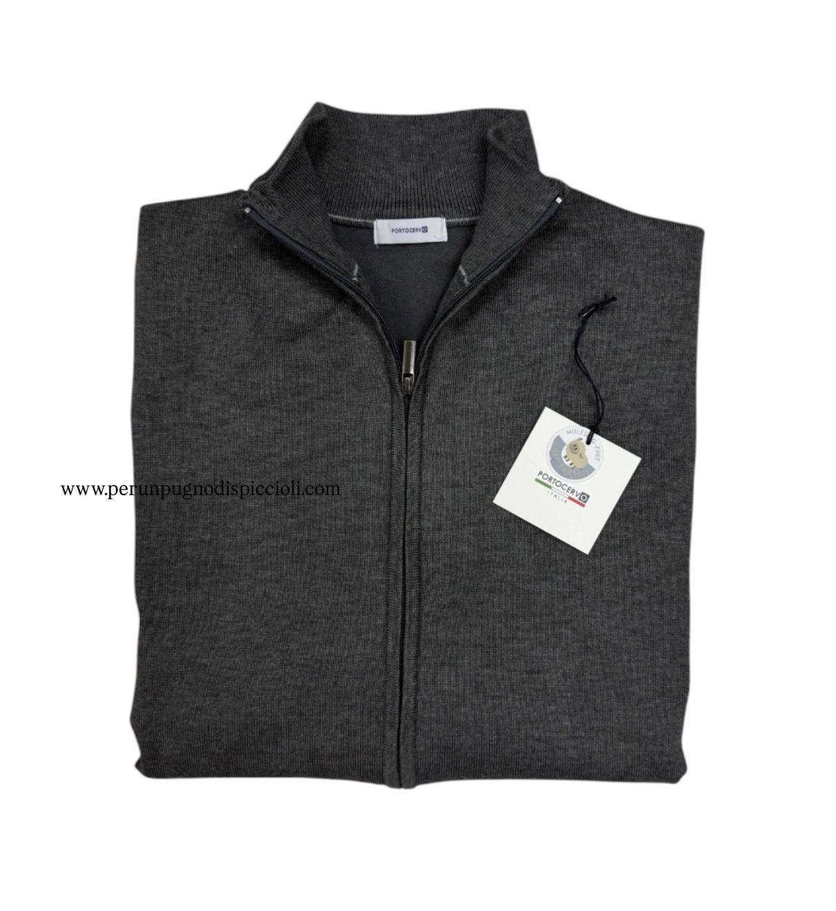 Maglioncino Portocervo in viscosa zip intera art : Loi over