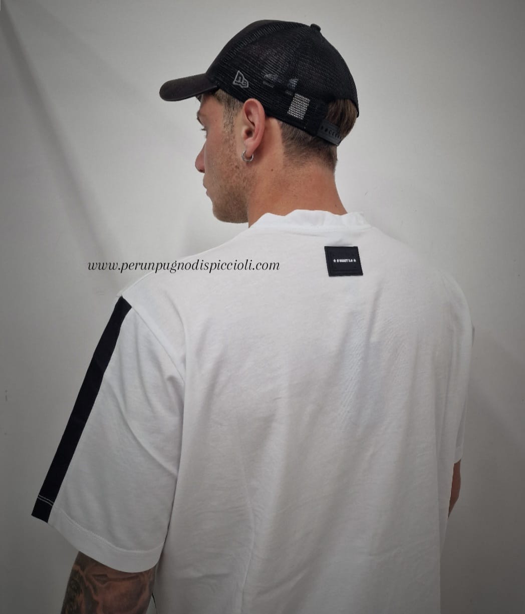 T-shirt Reset 2.0 con strisce in popoline