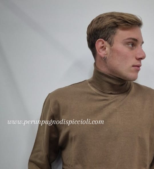 Maglioncino Bottega Napoletana collo alto in viscosa