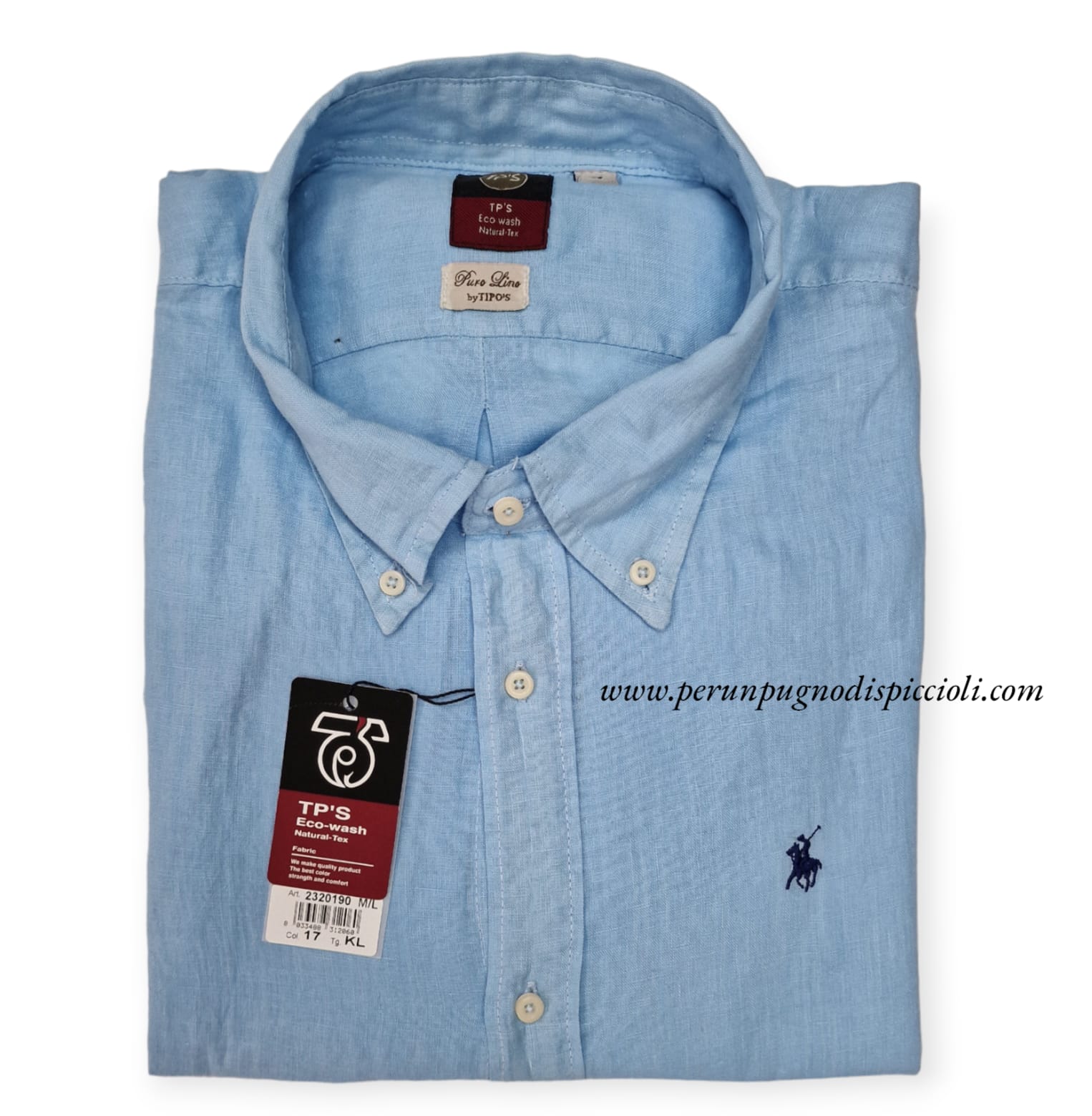 Camicia in lino tipo's collo Botton down over