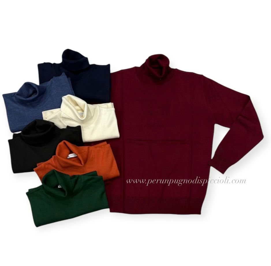 Maglioncino collo alto MV in lana merino