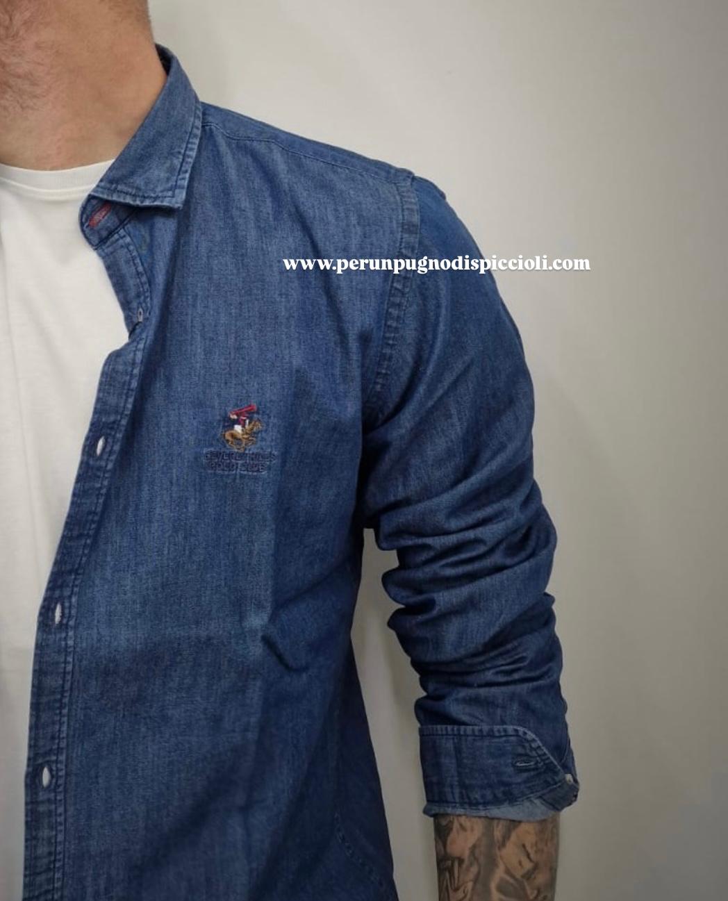 Camicia Polo Club in jeans