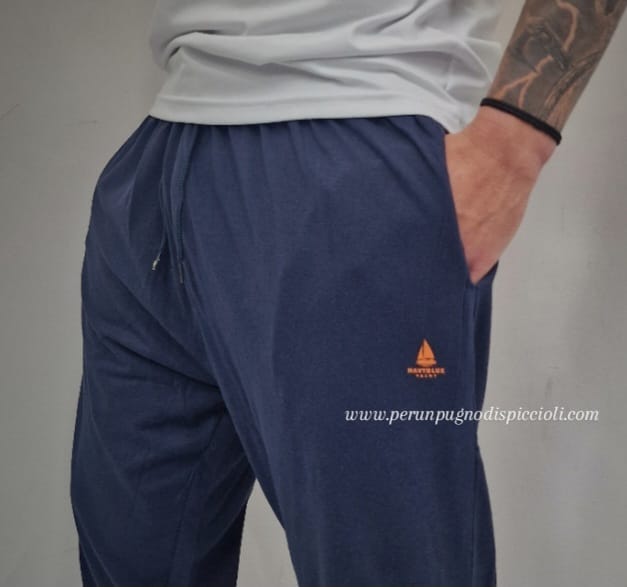 Pantalaccio tuta Navy Blue logo arancione