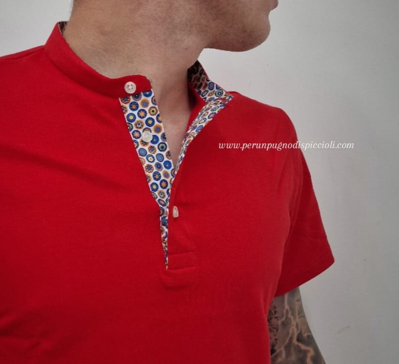Polo portocervo collo a serafino basic art:276