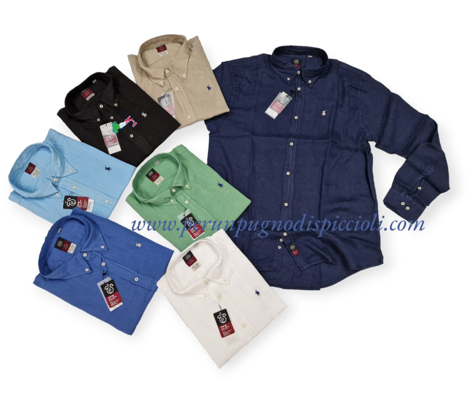 Camicia in lino tipo's collo Botton down over