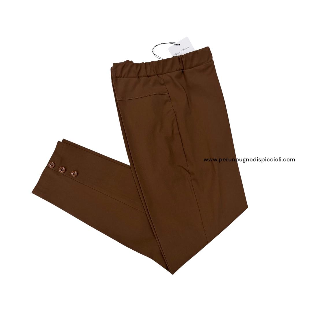 Pantalone Ciliegina/Moda più con bottoni alla caviglia