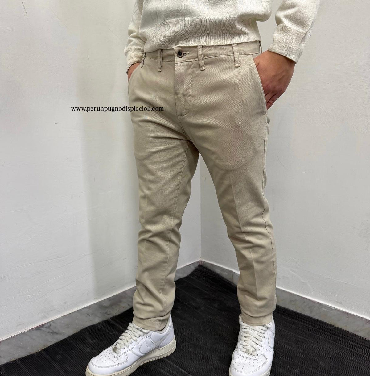 Pantalone Briatore tasca america in gabardina