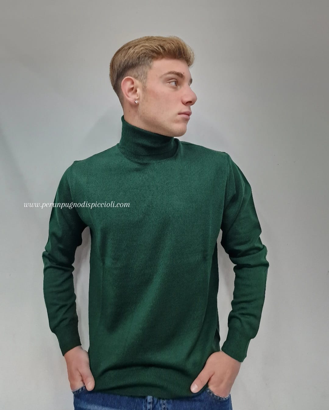 Maglioncino collo alto MV in lana merino