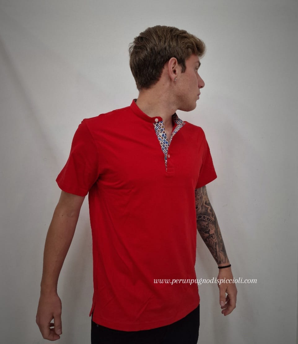 Polo portocervo collo a serafino basic art:276