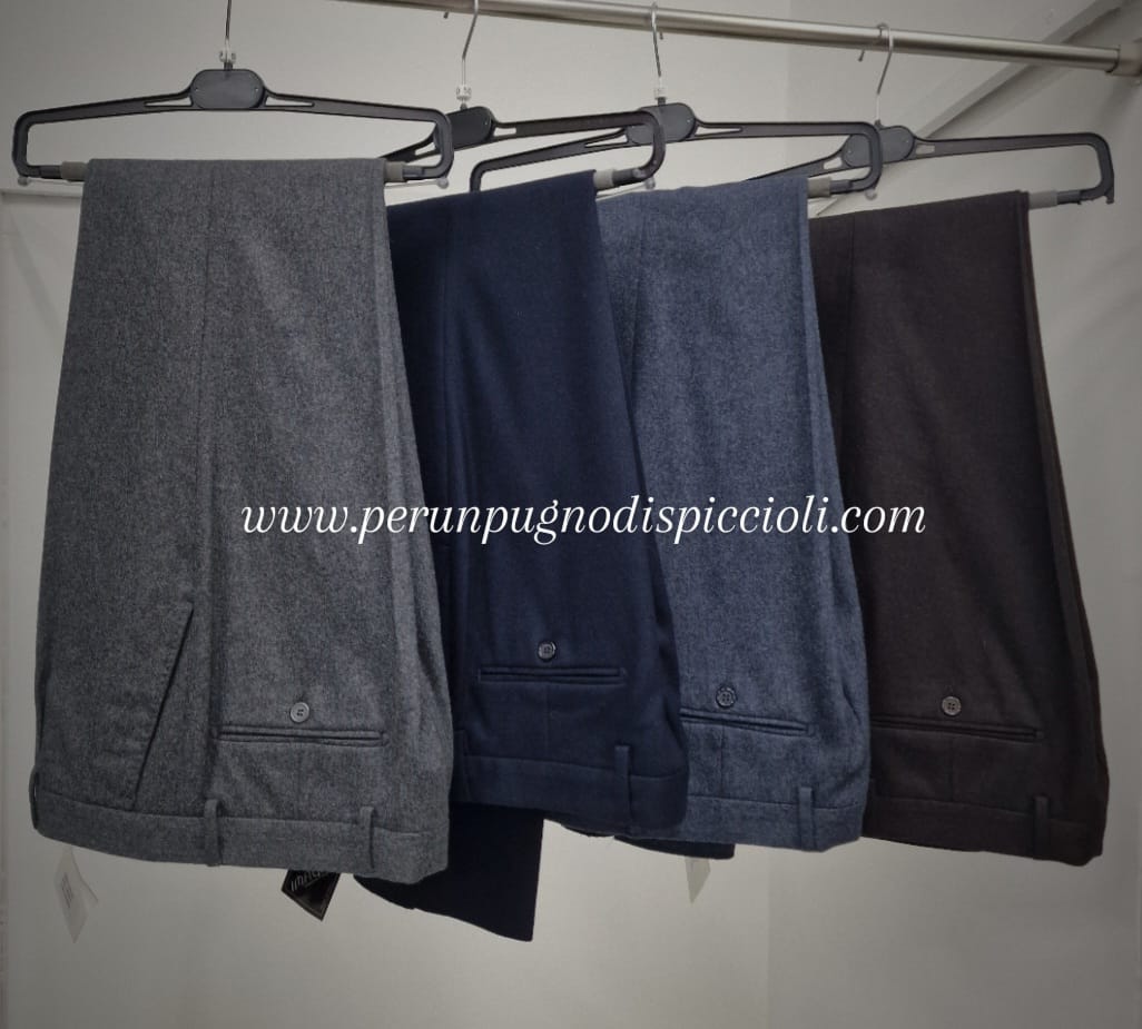 Pantalone classico calibrato Imagine tasca america con pencia in lana flanella