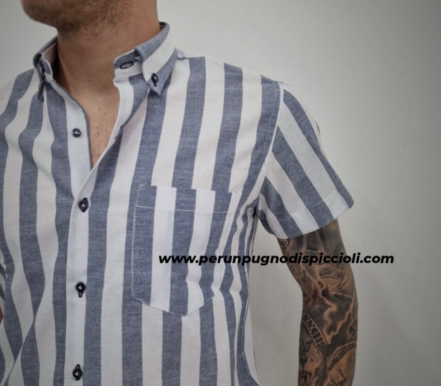 Camicia Portocervo con taschino rigo largo