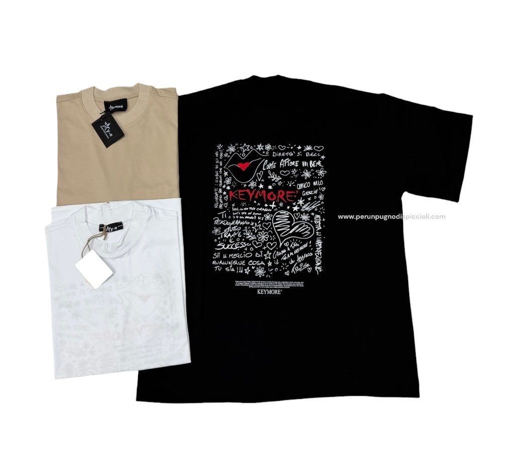 T-Shirt KeyMore art: stampa cuore