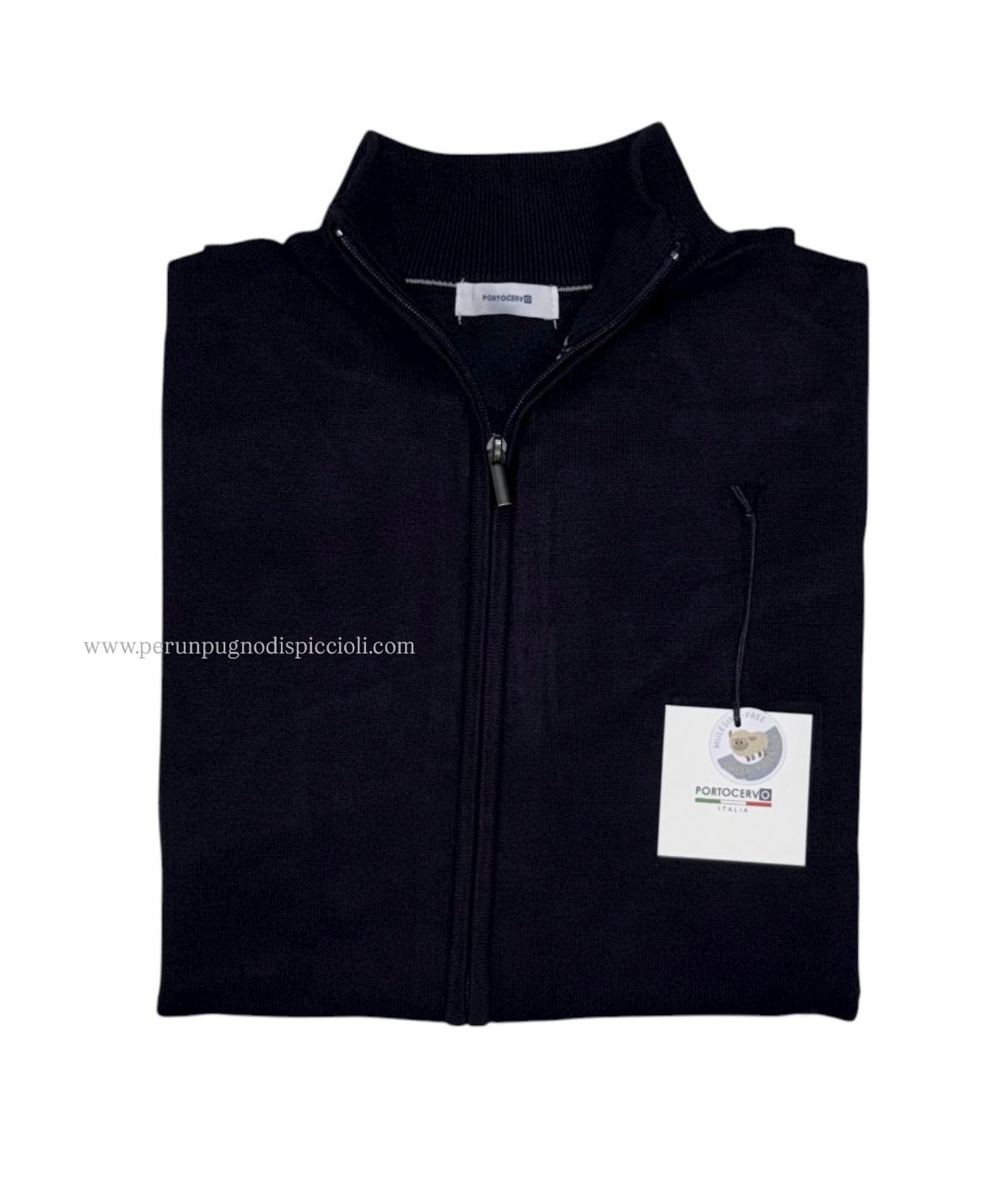 Maglioncino Portocervo in viscosa zip intera art : Loi over