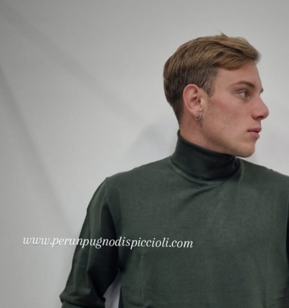 Maglioncino Bottega Napoletana collo alto in viscosa