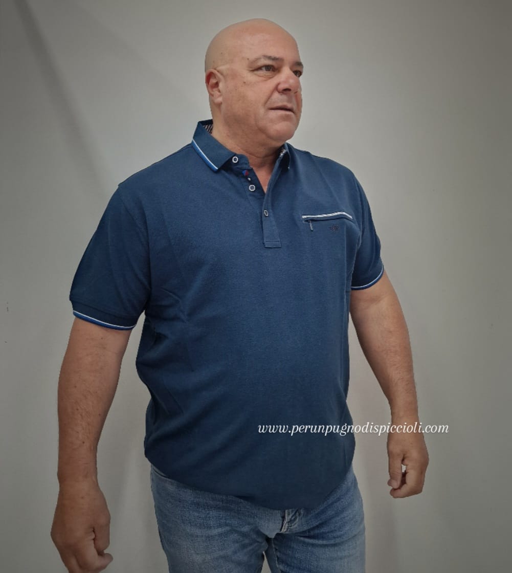 Polo Granchio con taschino con zip