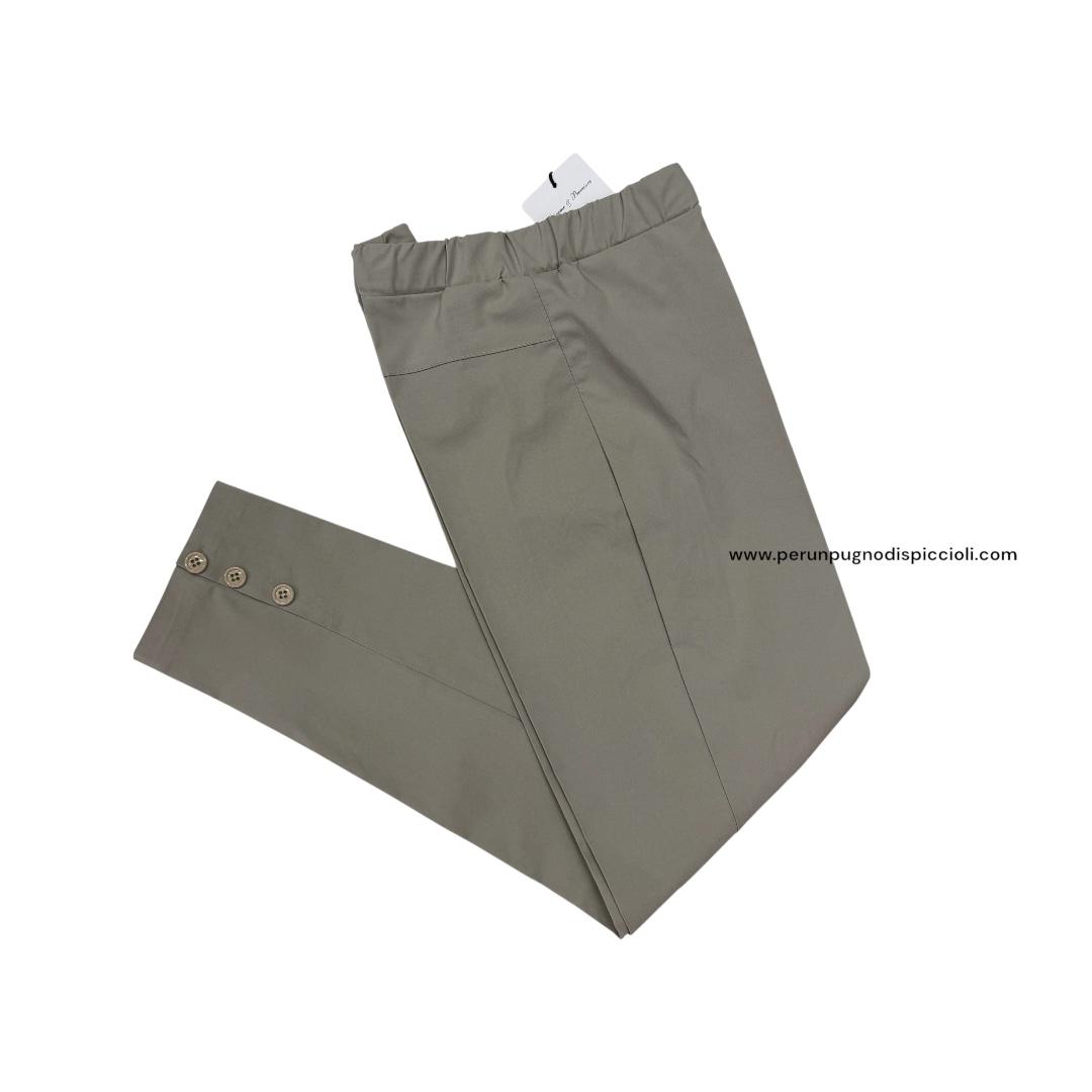 Pantalone Ciliegina/Moda più con bottoni alla caviglia