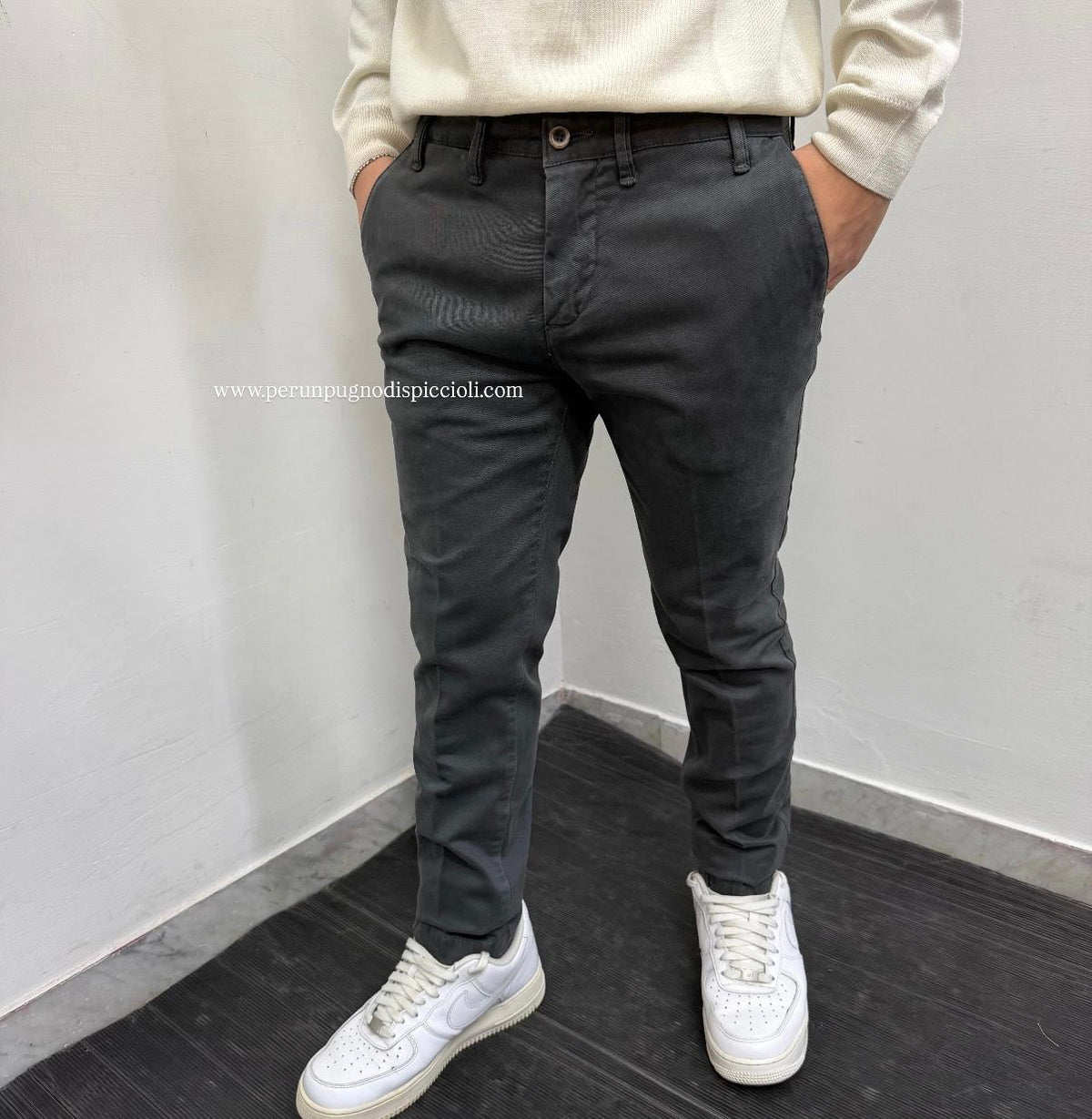 Pantalone Briatore tasca america in gabardina