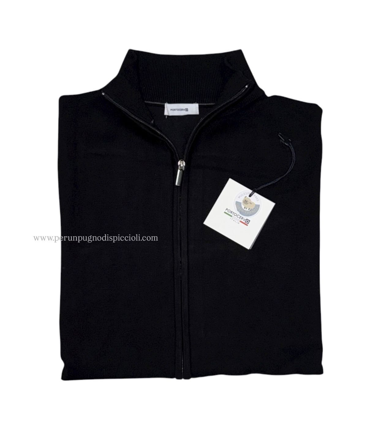 Maglioncino Portocervo in viscosa zip intera art : Loi over