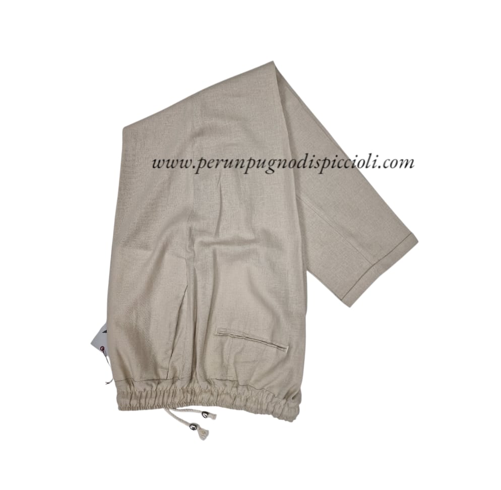 Pantalone Imagine con elastico in lino