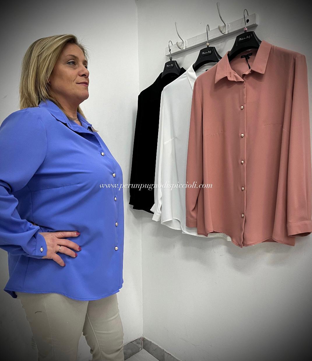 Camicia Lybido bottone gioiello