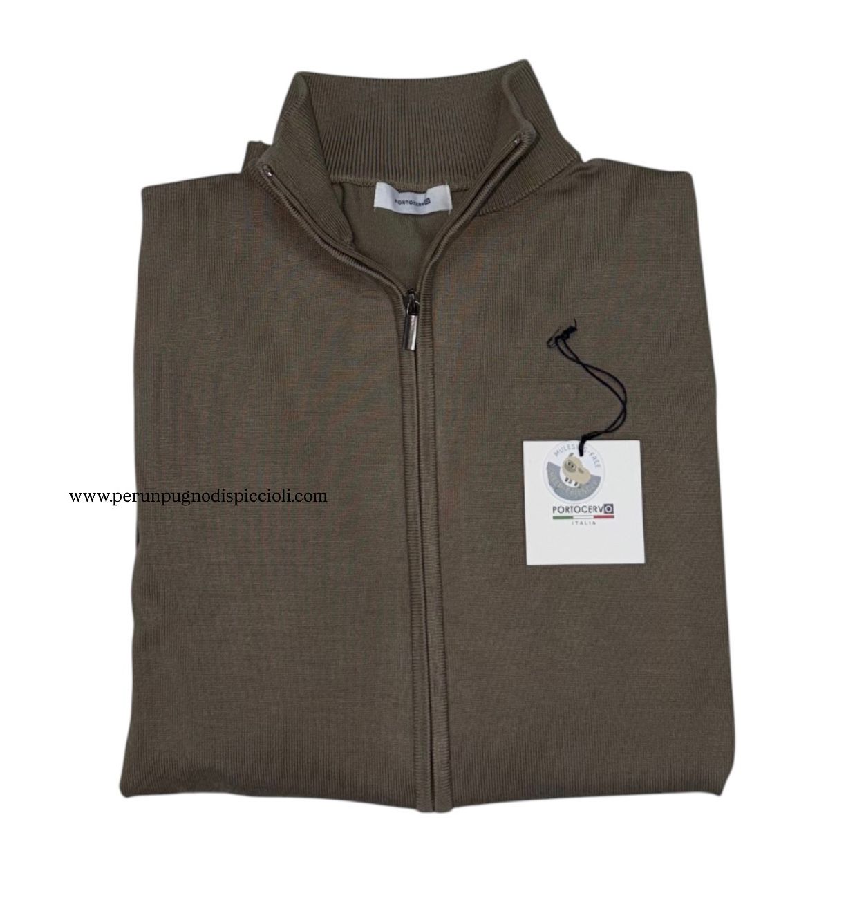 Maglioncino Portocervo in viscosa zip intera art : Loi over