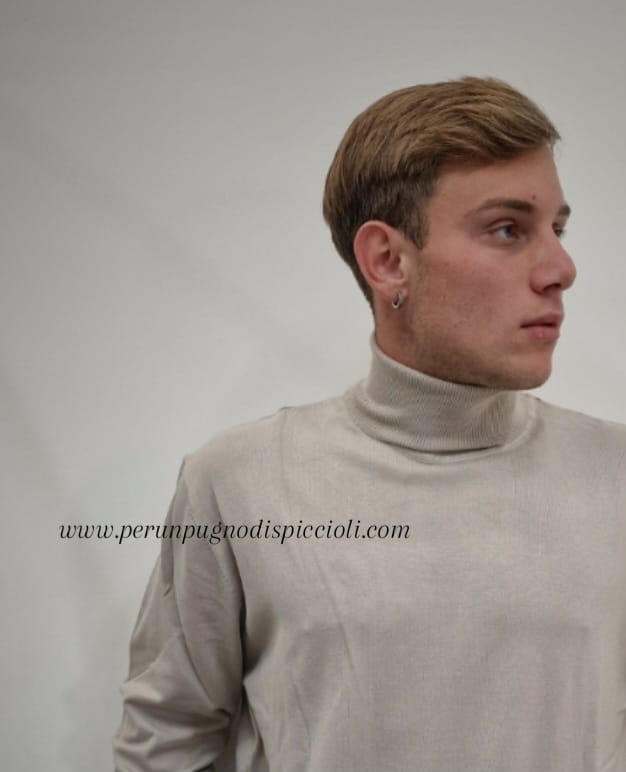 Maglioncino Bottega Napoletana collo alto in viscosa