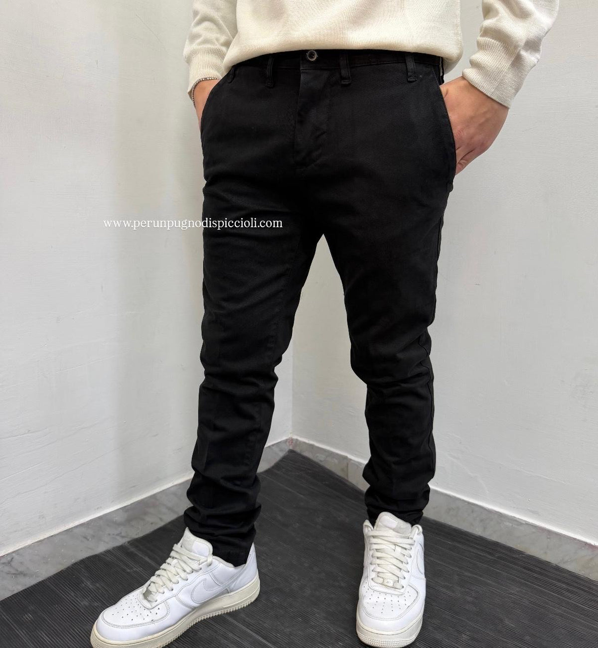 Pantalone Briatore tasca america in gabardina