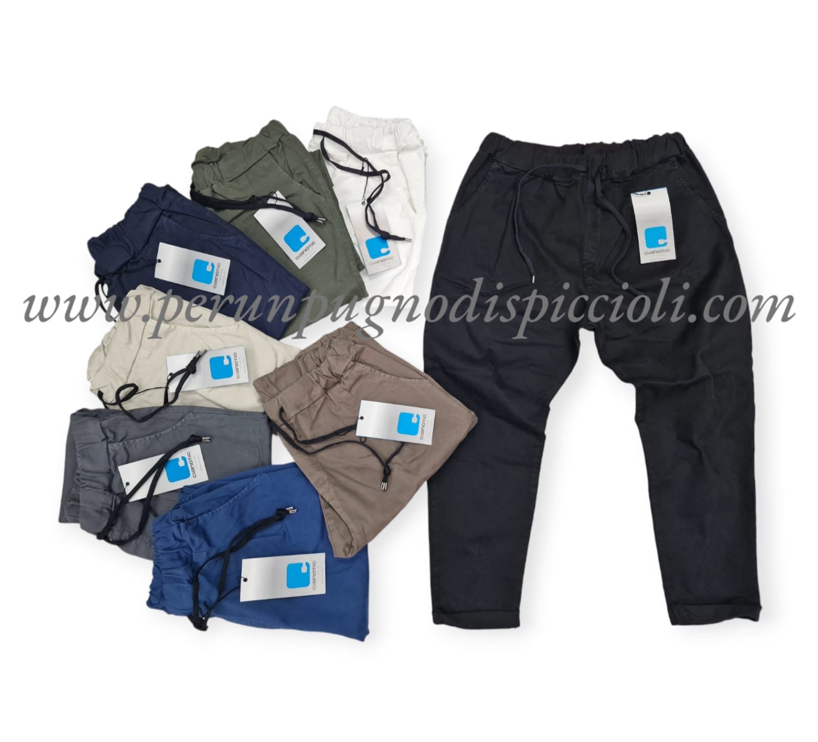 Pantalaccio Cianotic con elastico in gabardina