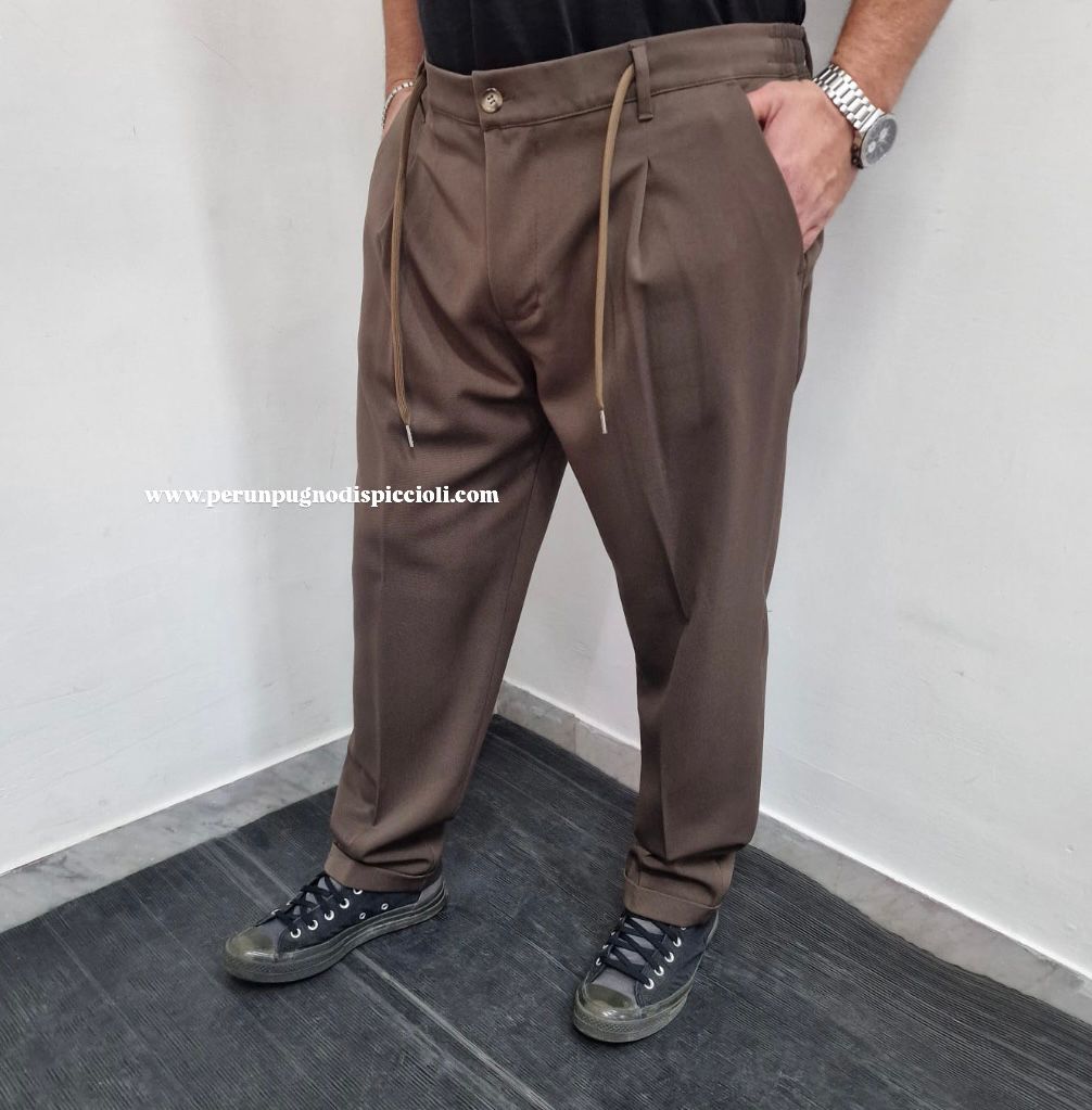 Pantalone Portocervo con mezzo elastico e laccio art:81540