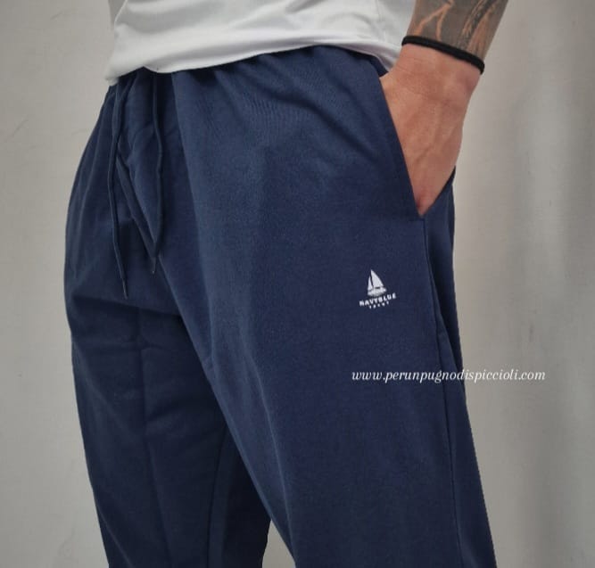Pantalaccio tuta Navy Blue over P1920 logo bianco