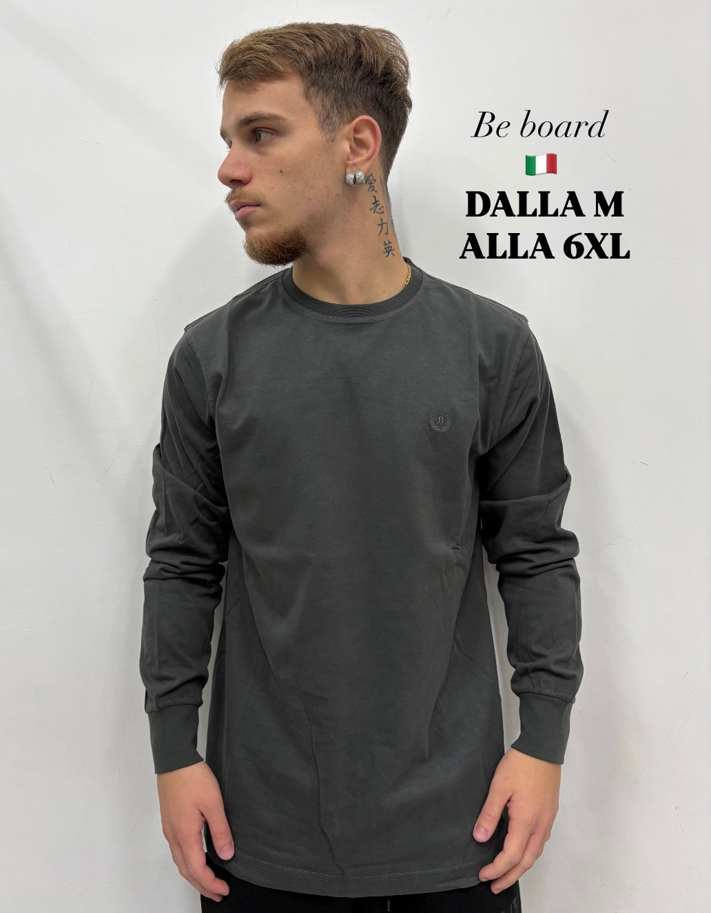 T-shirt Be Board over M/L in caldo cotone art: 9024C