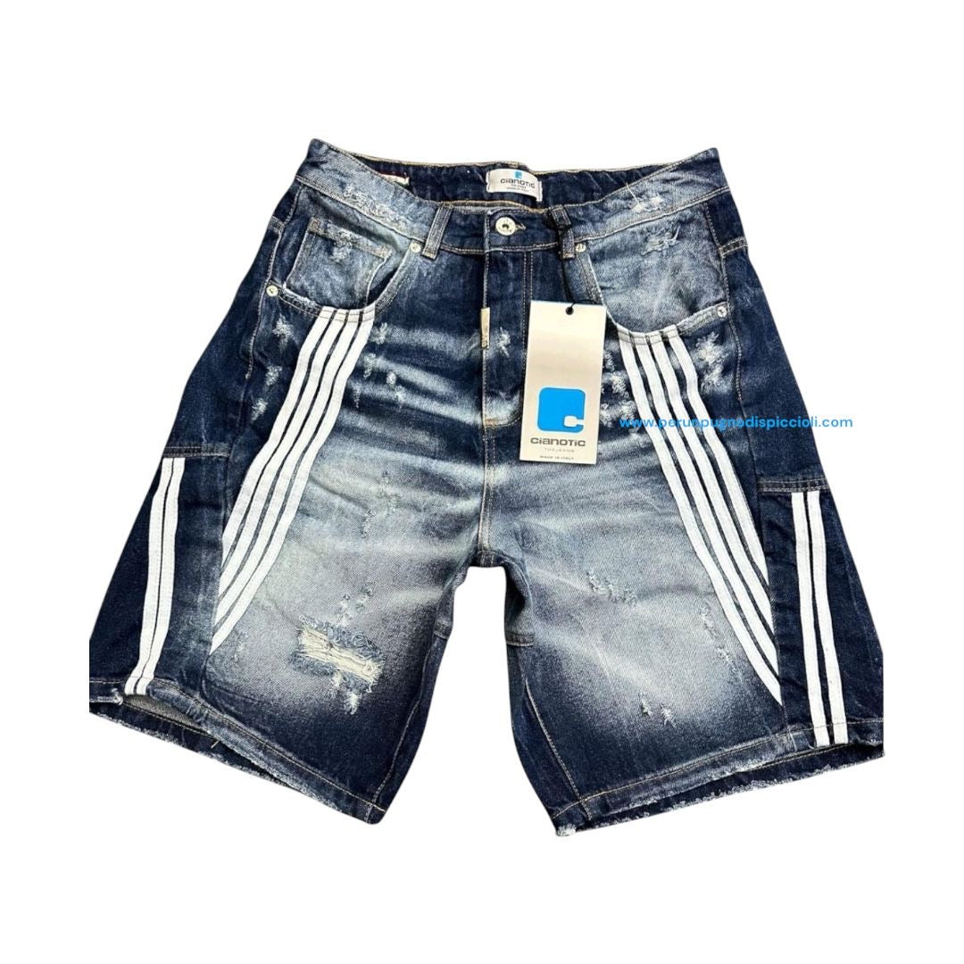 shorts Cianotic art: stripes 518 blue/black