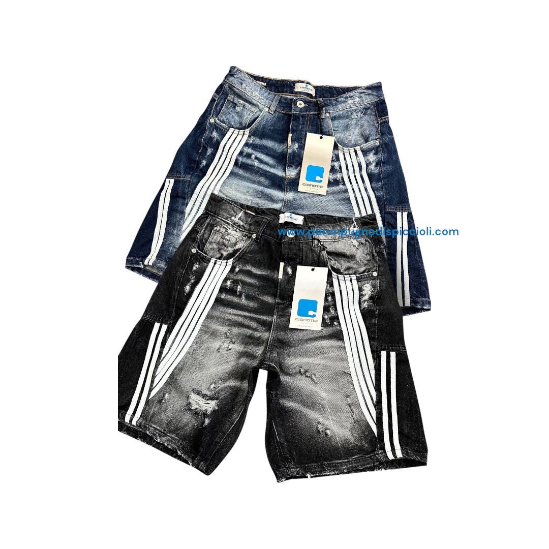 shorts Cianotic art: stripes 518 blue/black
