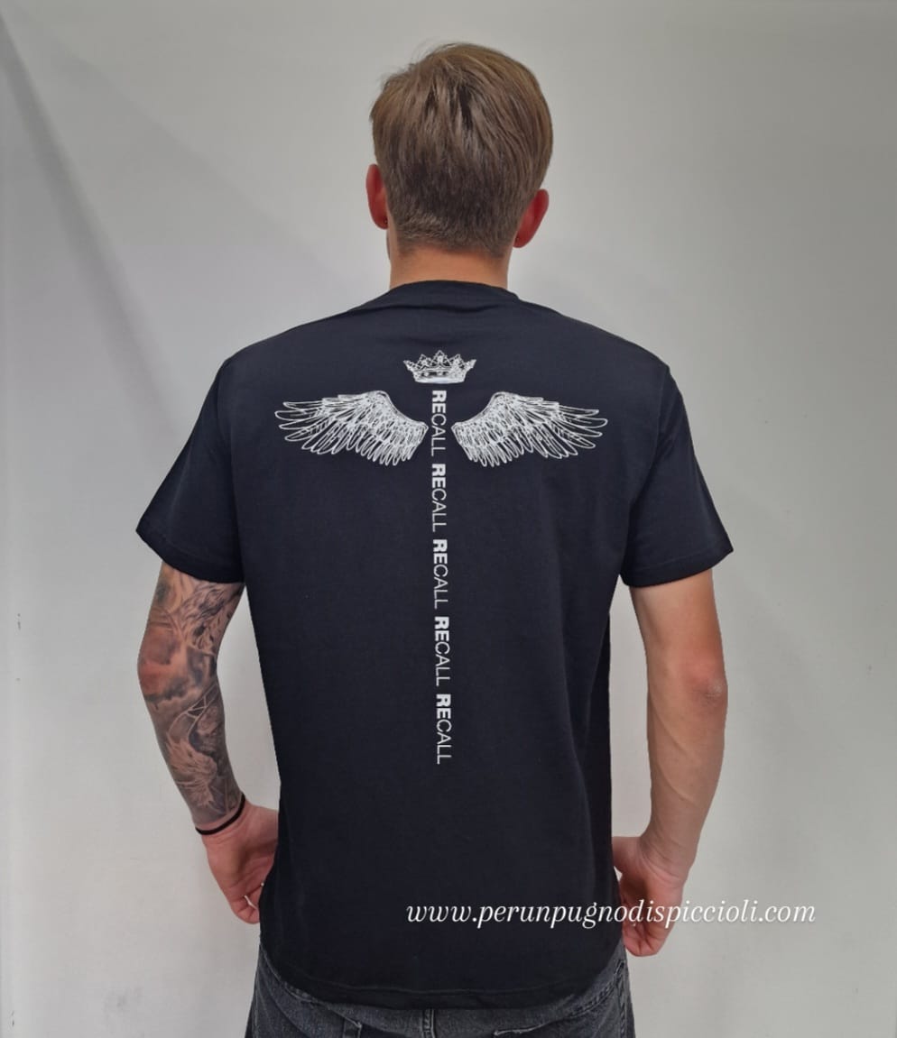 T-shirt Recall stampa con ali
