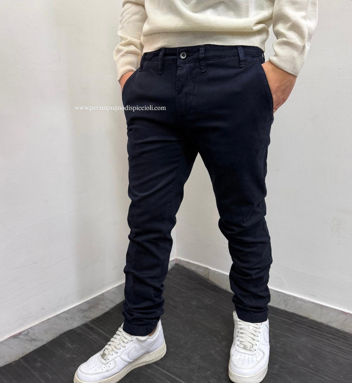 Pantalone Briatore tasca america in gabardina