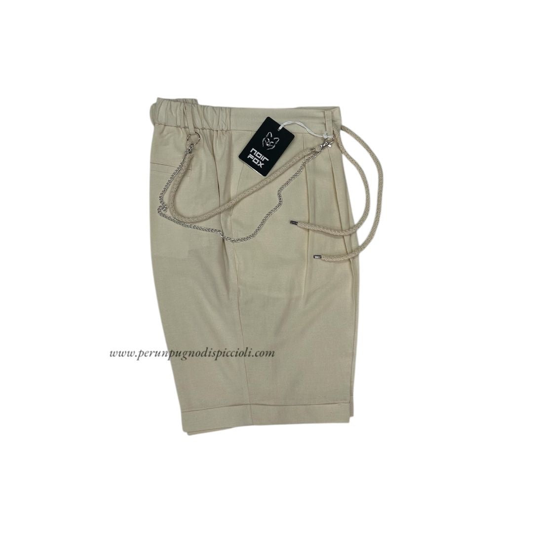 Shorts in lino Noir Fox / Joe Marvin