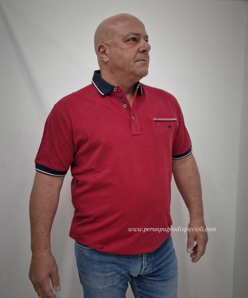 Polo Granchio con taschino con zip