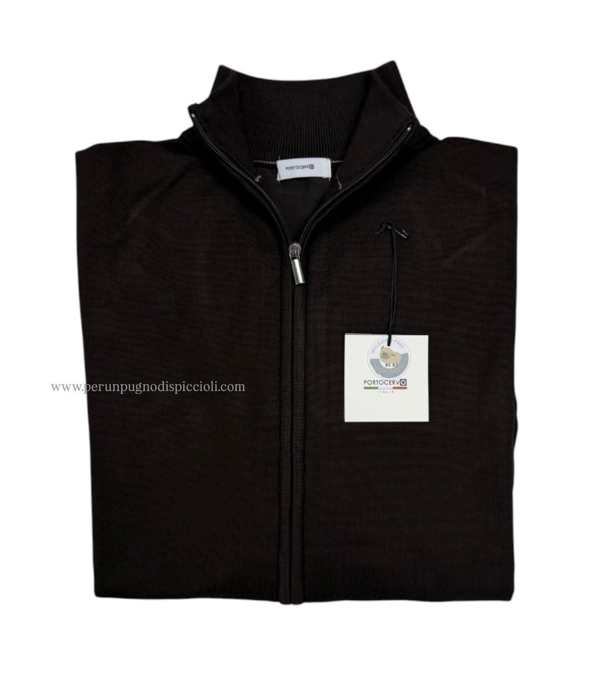 Maglioncino Portocervo in viscosa zip intera art : Loi over
