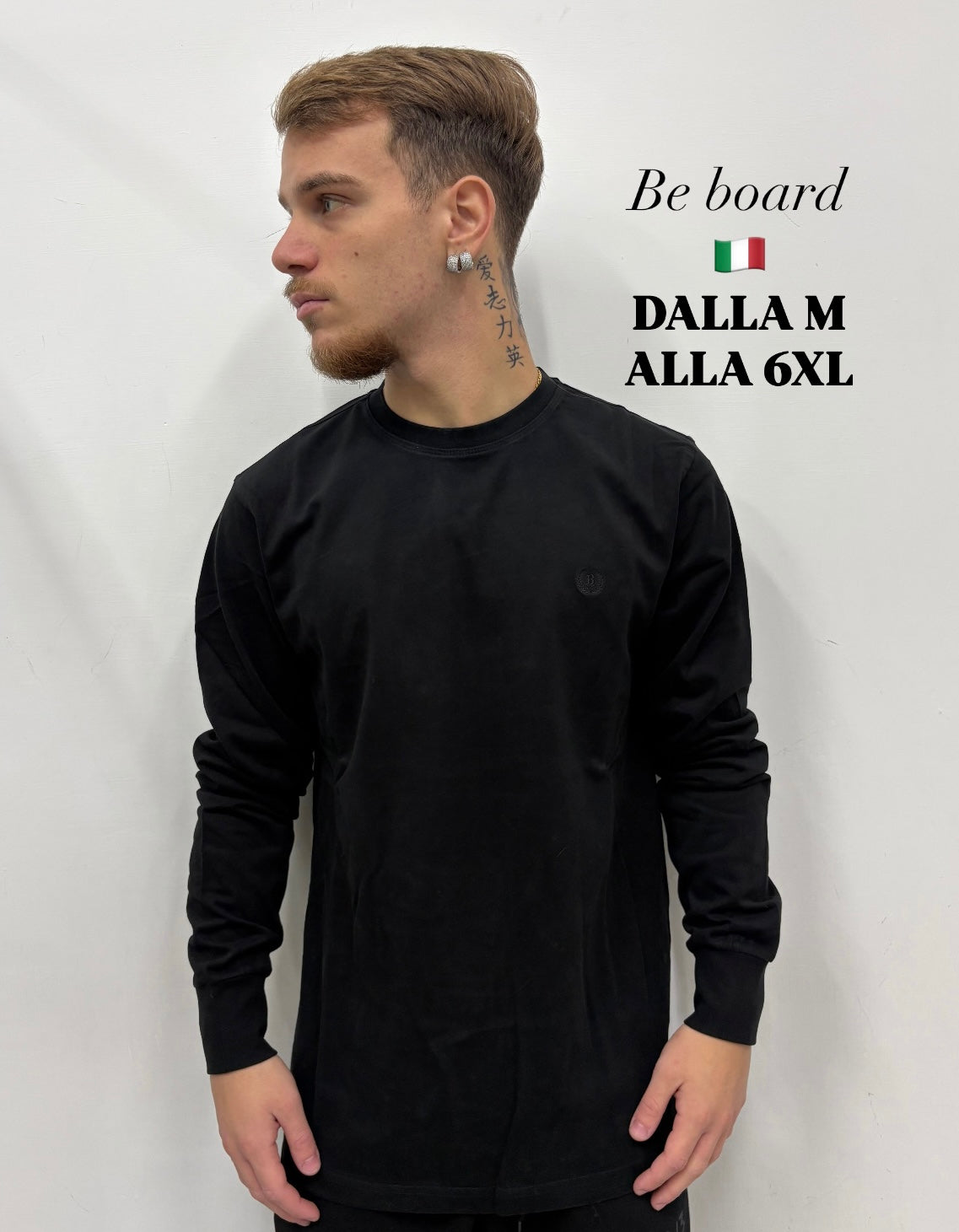 T-shirt Be Board over M/L in caldo cotone art: 9024C
