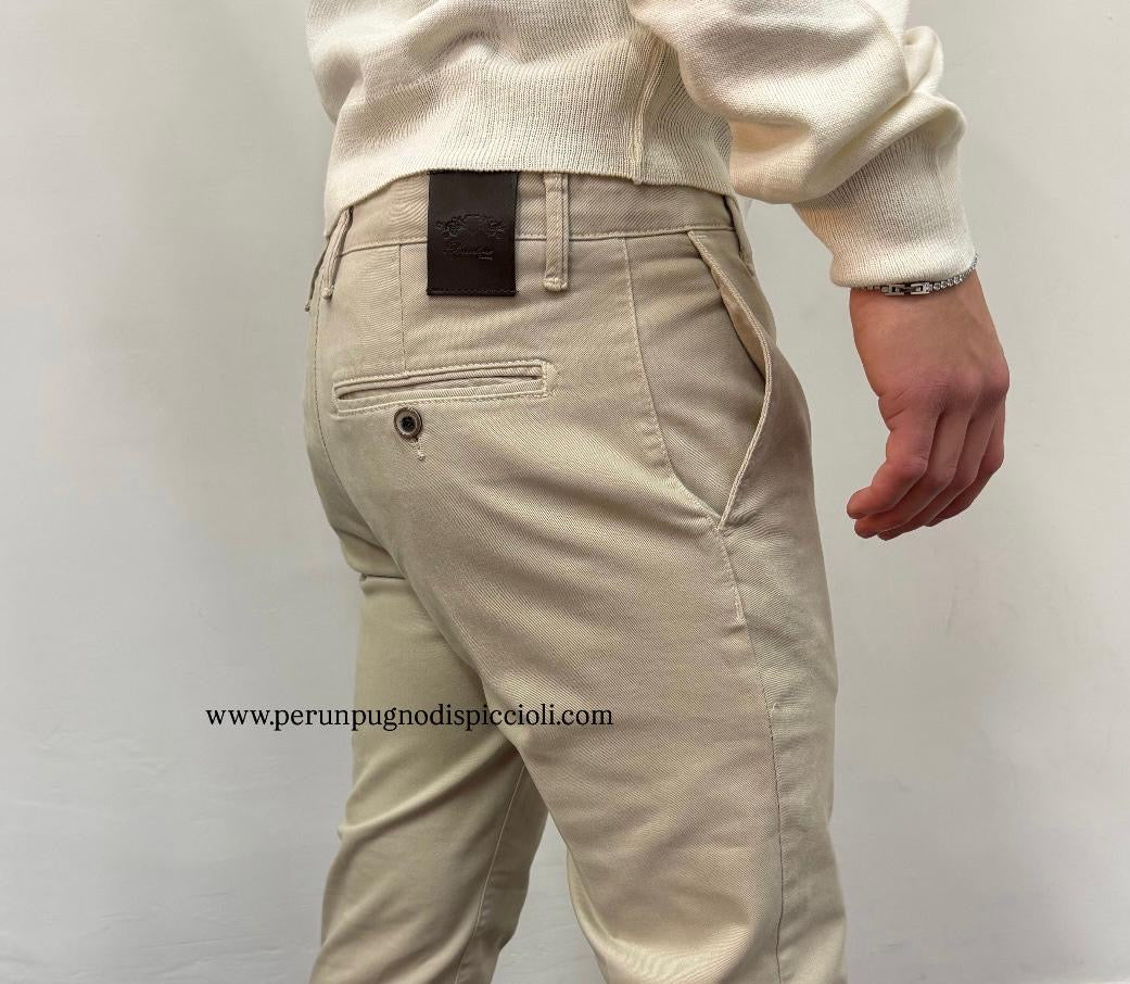 Pantalone Briatore tasca america in gabardina