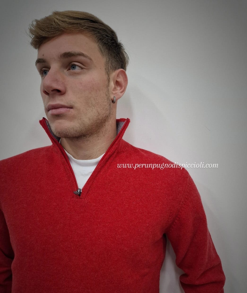 Maglioncino Portocervo mezza zip