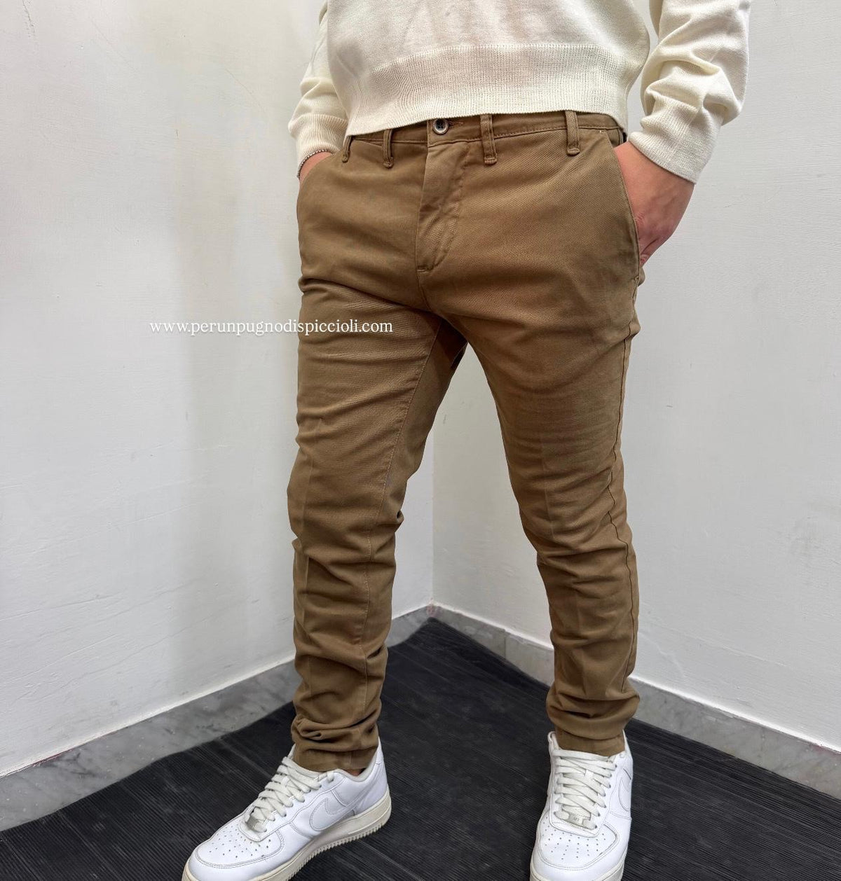 Pantalone Briatore tasca america in gabardina