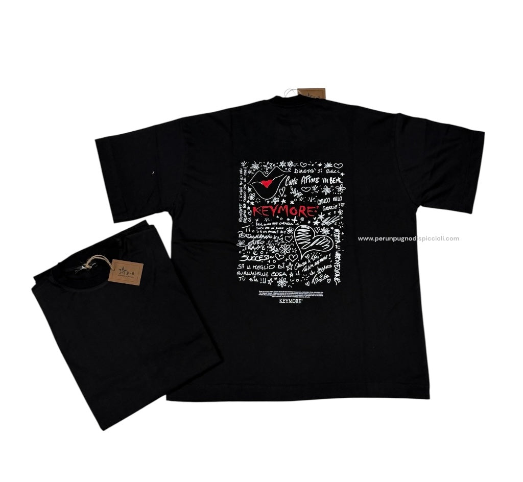 T-Shirt KeyMore art: stampa cuore